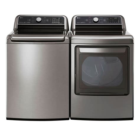 Shop LG TurboWash 3D Graphite Top-Load Washer & Electric Dryer Set at