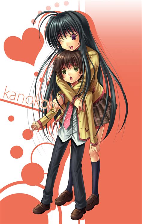 Minamoto Chizuru And Oyamada Kouta Kanokon Drawn By Kitiroku Danbooru