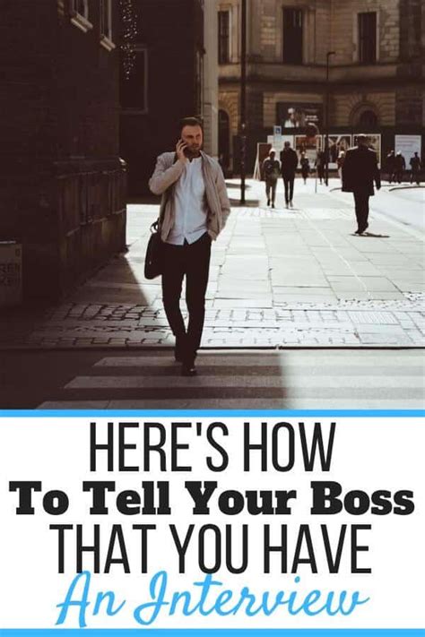 how to tell your boss you have an interview w examples self development journey