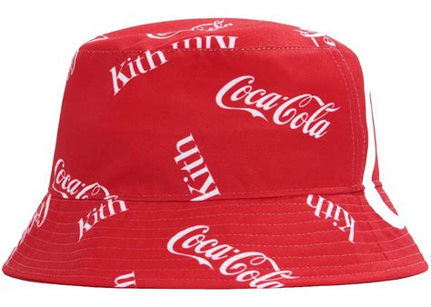 Kith X Coca Cola X Mitchell And Ness Coke Is It Bucket Hat Redmulti Ss20