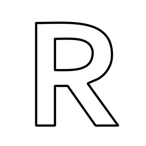 Letters And Numbers Letter R Block Capitals