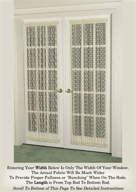 Shop for french door curtains at bed bath & beyond. French Door curtains in Fine Lace Assortment (Door Curtains)