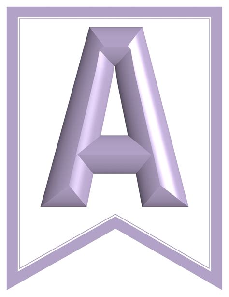Swallowtail Printable Alphabet Banner Letters Lavender Printable