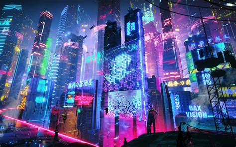 1920x1200 Colorful Neon City 4k 1080p Resolution Hd 4k Wallpapers