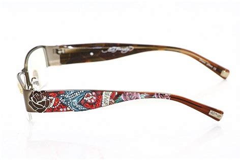 ed hardy eho716 eyeglasses eho 716 brown optical frames