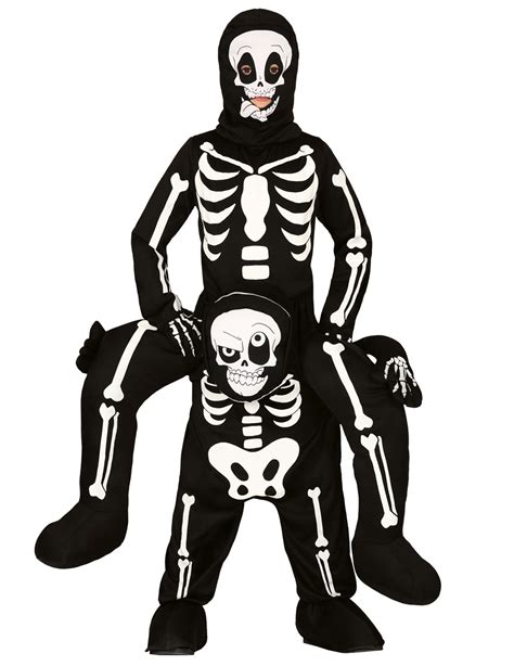 Déguisement porte moi squelette enfant - Taille: 7 à 9 ans (125-135 cm)