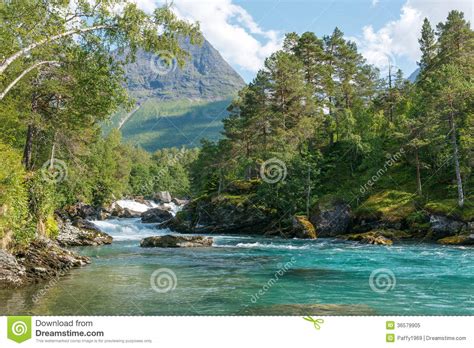 Mountain River Norway Stock Image Image Of Nordic Clear