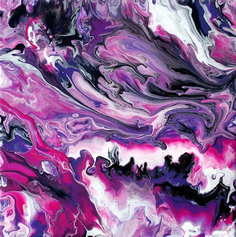 Pink And Purple Abstract Fluid Painting 44 By Markchadwick
