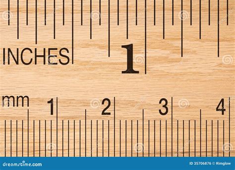 Close Up Of A Wood Ruler Royalty Free Stock Image Image 35706876