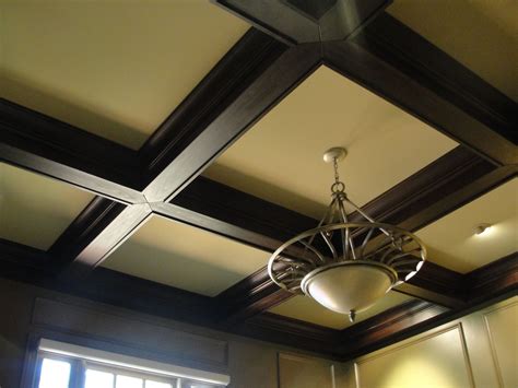Custom Coffered Ceiling By Clawhammer