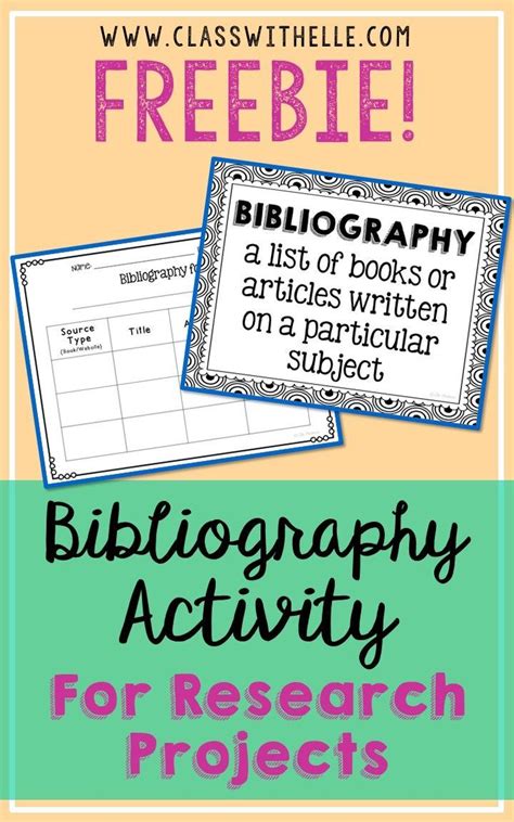 Free Research Resources Page And Bibliography Poster Set This Little