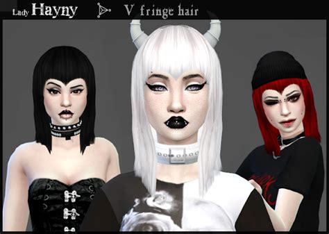 Sims 4 Ccs The Best Hair By Lady Hayny Gothic Hairstyles Vampire Hair Fringe Hairstyles