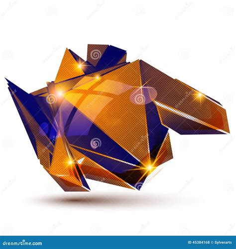 Vector Futuristic Object With Sparkling Effect 3d Stock Vector