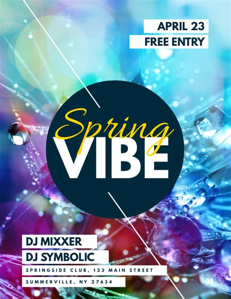 Spring Vibe Flyer Template Postermywall