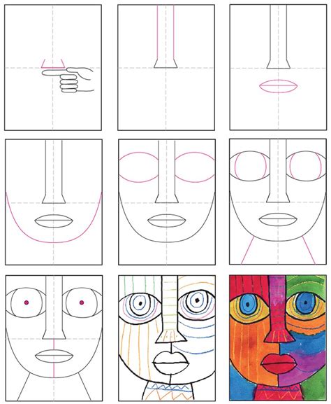 Draw An Abstract Face · Art Projects For Kids Abstract Face Art Kids