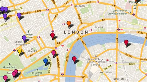 London Attractions Tourist Map Things To Do