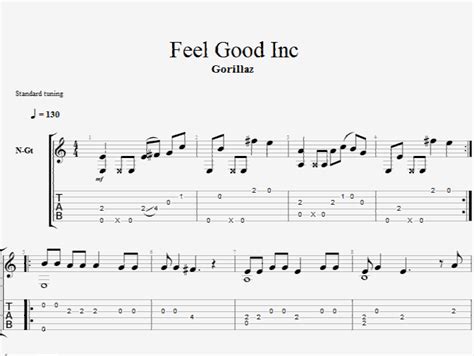 Feel Good Inc Guitar Chords