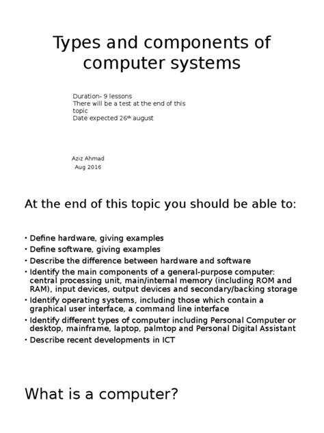 Understanding Computer Systems An In Depth Look At Hardware Components