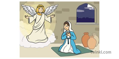 The Annunciation Angel Gabriel Visits Mary Nativity Story Bible Jesus