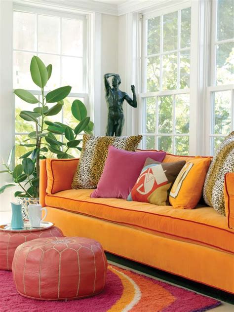 Pink And Orange Living Room Design Ideas And Pictures