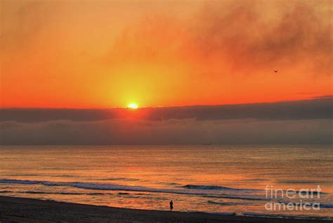 Orange Sunrise On Long Beach Island Photograph By Jeff Breiman