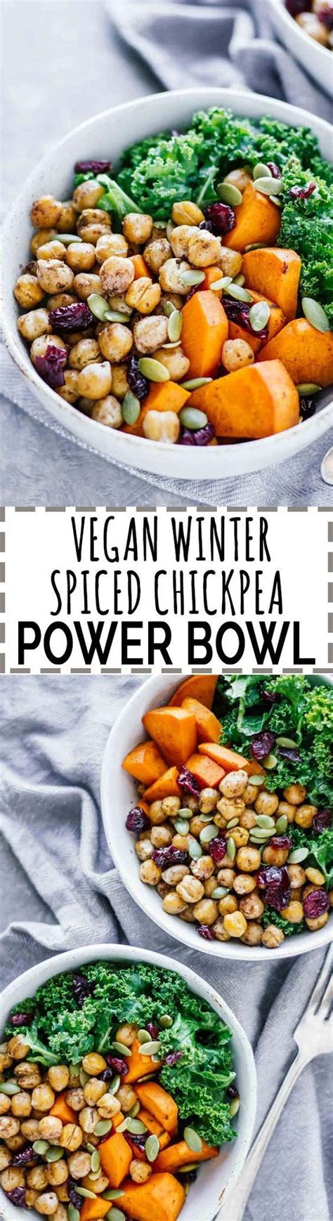 Vegan Winter Spiced Chickpea Power Bowl Recipe With