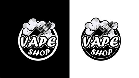 Vintage Style Vape Shop Emblem Logo Suitable For Online And Offline