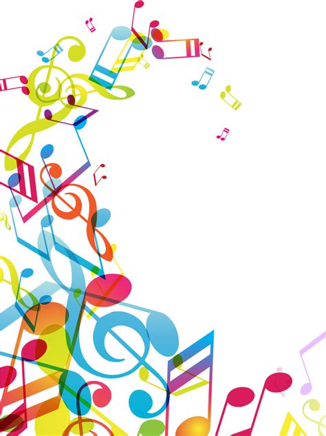 Download Transparent Speaker Clipart Colorful Music Notes Png