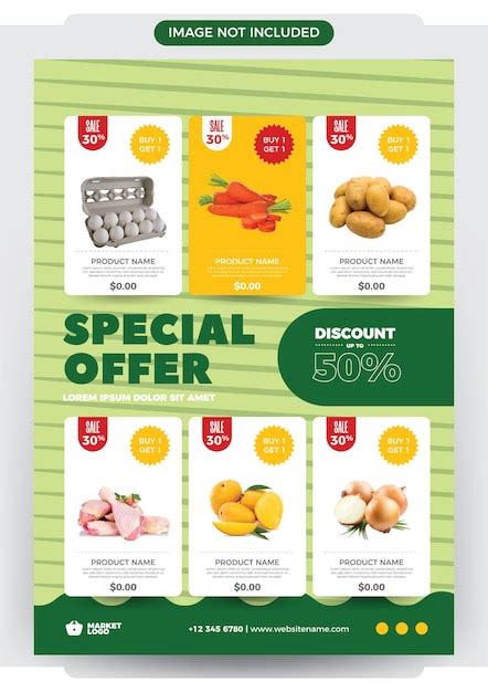 Premium Vector Grocery Store Catalog Design A4 Size