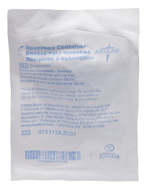 Medline Sterile Or Specimen Container 4oz 1ct