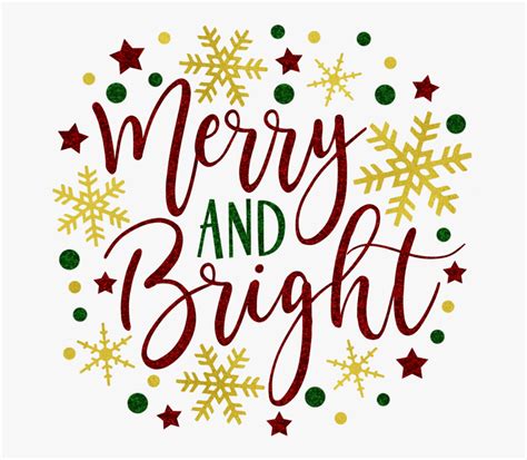 Merry And Bright Svg Free Transparent Clipart Clipartkey