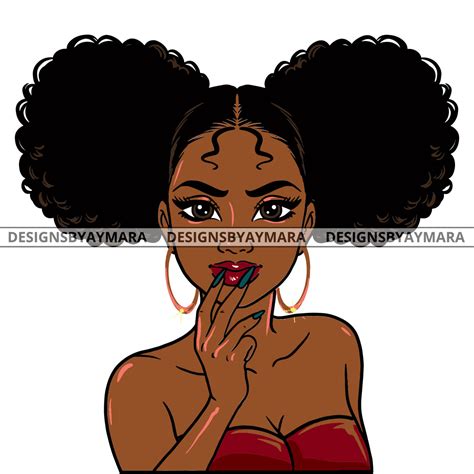Sassy Black Woman In Red Top Svg  Png Vector Clipart Cricut Silhoue Designsbyaymara