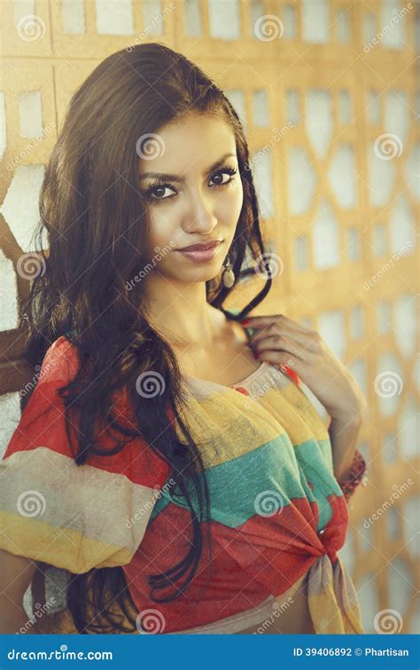 Beautiful Woman Mixed Ethnicity Stock Photo Image Of Fashion