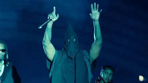 Kanye West Wears Kkk Style Black Hood At Vultures Album Listening Party