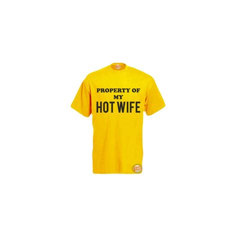 Yellow X Large Property Of My Hot Wife Mens Unisex Funny T Shirt Retro Tee On Onbuy