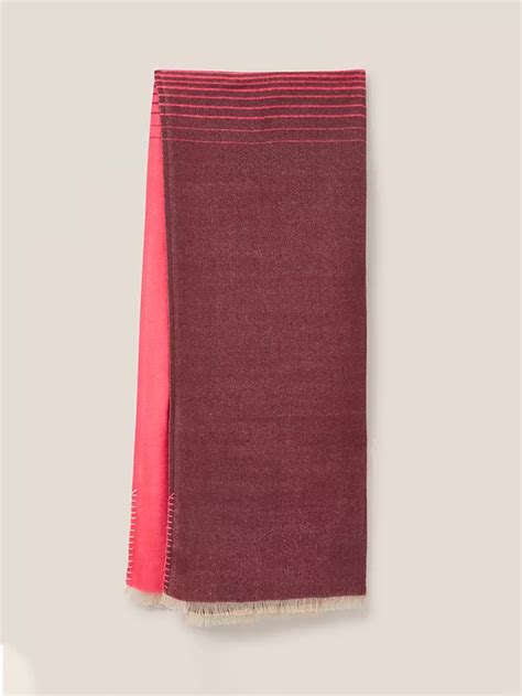 White Stuff Midweight Stripe Scarf Bright Pink At John Lewis And Partners