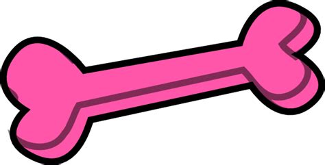 Dog Bone Light Pink Clip Art At Vector Clip