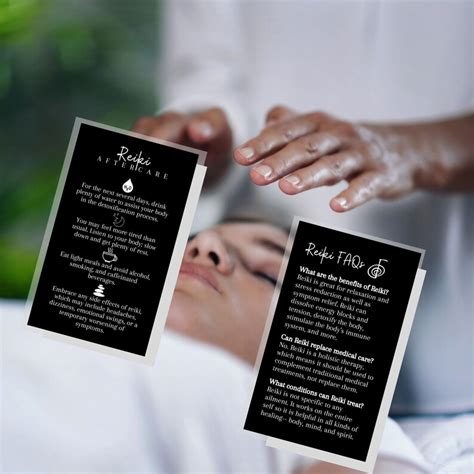 Reiki Aftercare Cards Digital Download 2x35 Inches Etsy Australia
