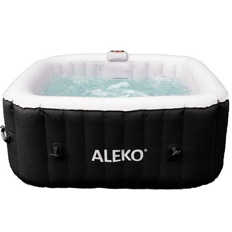 Square Inflatable Hot Tub Spa With Cover 4 Person 160 Gallon