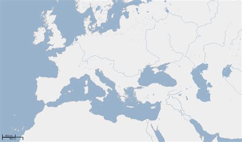 Blank Map Of Europe And Middle East
