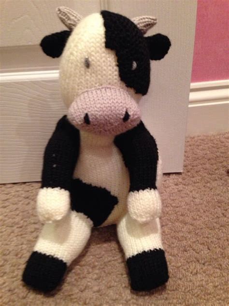 Sarah Keen Knitted Cow Knitted Toys Knitting Kids Toys