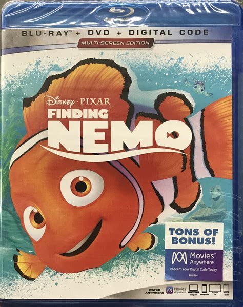 Finding Nemo Disney Pixar Blu Ray DVD Digital Code NEW DVD HD