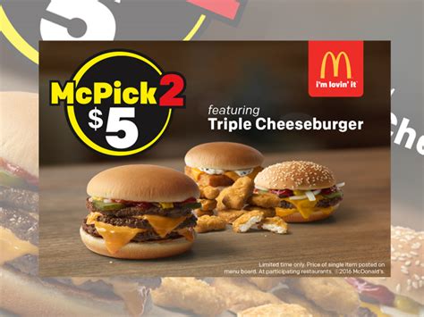 Mcdonalds Adds Triple Cheeseburger To Mcpick 2 For 5 Menu Chew Boom