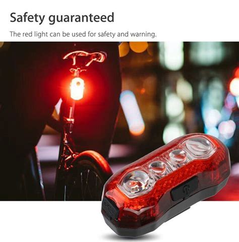 4pcs Smd Led Rechargeable Bike Light With Clip And 5 Flash Modes Bicycle Taillight Rear Lamp For