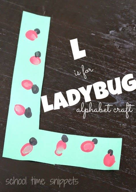L Is For Ladybug Alphabet Craft School Time Snippets