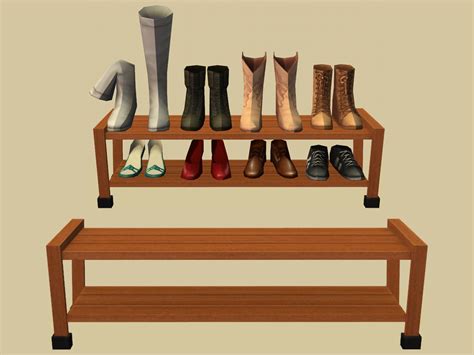 Mod The Sims Deatherellas Empty Shoe Rack Recolours