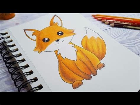 Cum Desenez O Vulpe Cu Creioane Colorate Desen De Toamna Youtube