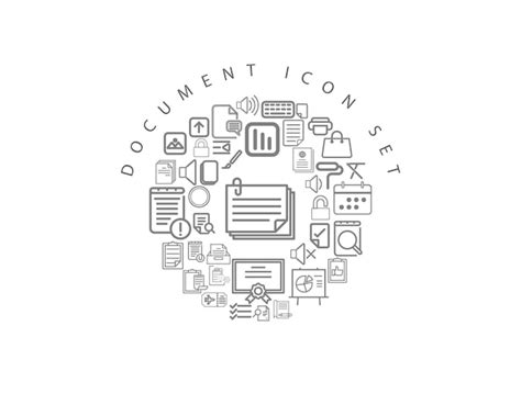 Premium Vector Document Icon Set Design