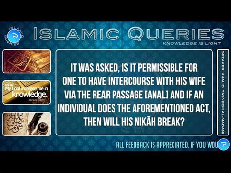 Q157 Islamic Ruling On Anal Sex Islamic Queries