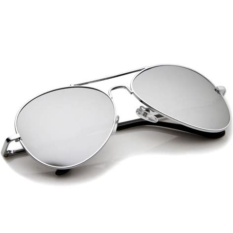 premium military mirrored lens metal aviator sunglasses 1375 58mm metal aviator sunglasses